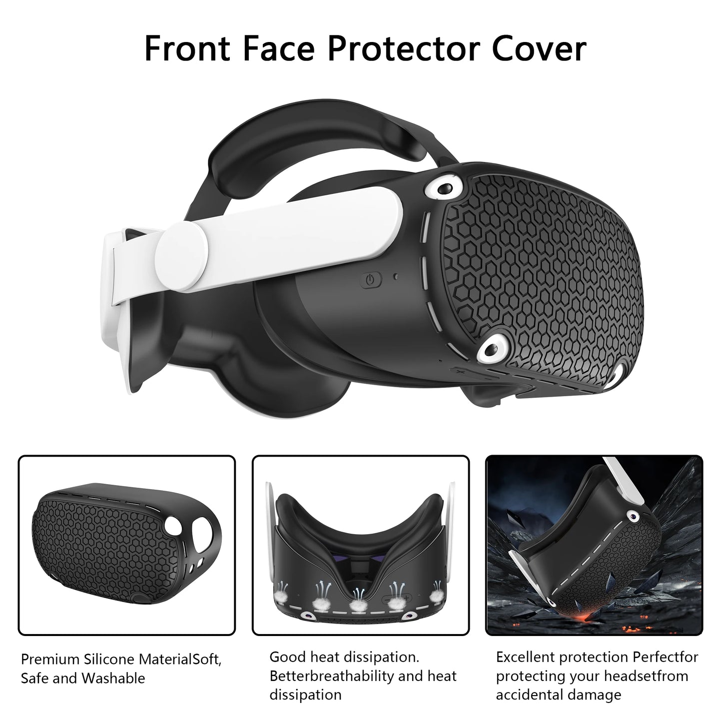 Silicone Protective Cover Shell Case for  VR Headset Head Face Cover Eye Pad Handle Grip Button Cap VR Accessories