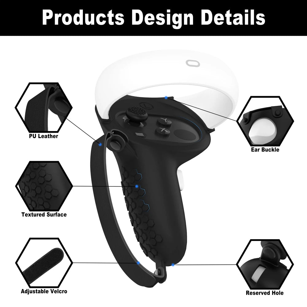 Silicone Protective Cover Shell Case for  VR Headset Head Face Cover Eye Pad Handle Grip Button Cap VR Accessories