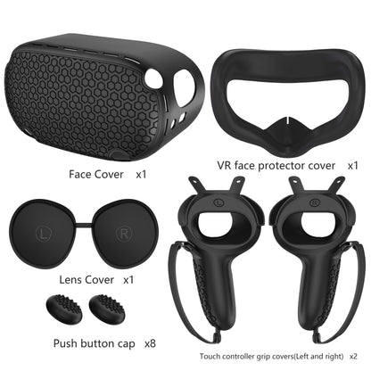 Silicone Protective Cover Shell Case for  VR Headset Head Face Cover Eye Pad Handle Grip Button Cap VR Accessories
