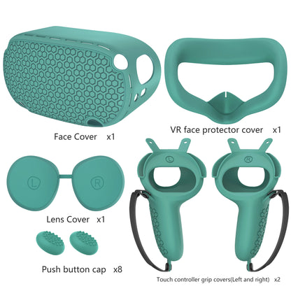 Silicone Protective Cover Shell Case for  VR Headset Head Face Cover Eye Pad Handle Grip Button Cap VR Accessories